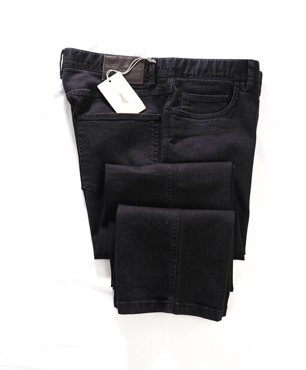 $1,150 BRIONI - Black "STELVIO" Denim Jeans - 36W